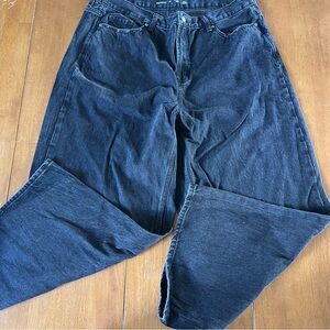 Old Navy Classic Black Women's High Rise Baggy Wide Leg Jeans